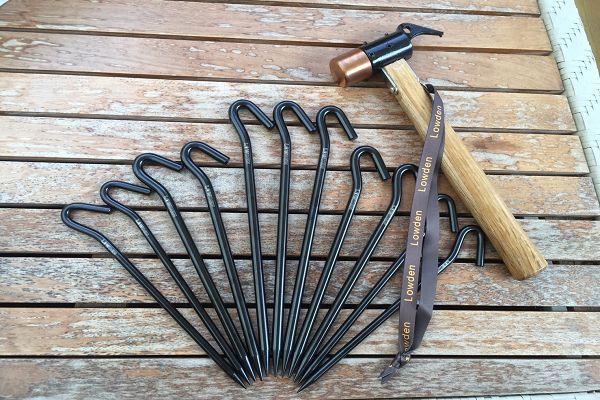[LOWDEN露營戶外用品]埋入式安全黑鋼營釘 L088 /特殊鋼材質大約硬度28-32