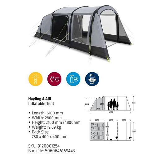 KAMPA HAYLING 4 AIR 帳篷$39900